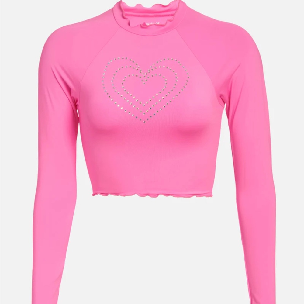 loveshackfancy RHINESTONE LONG SLEEVE RASHGUARD - Picture 2 of 4